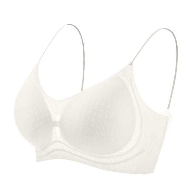 Lenpel Women's Seamless Bras Wirefree Spaghetti Strap Soft Support Full Coverage Bralettes Comfortable Everyday Bras
