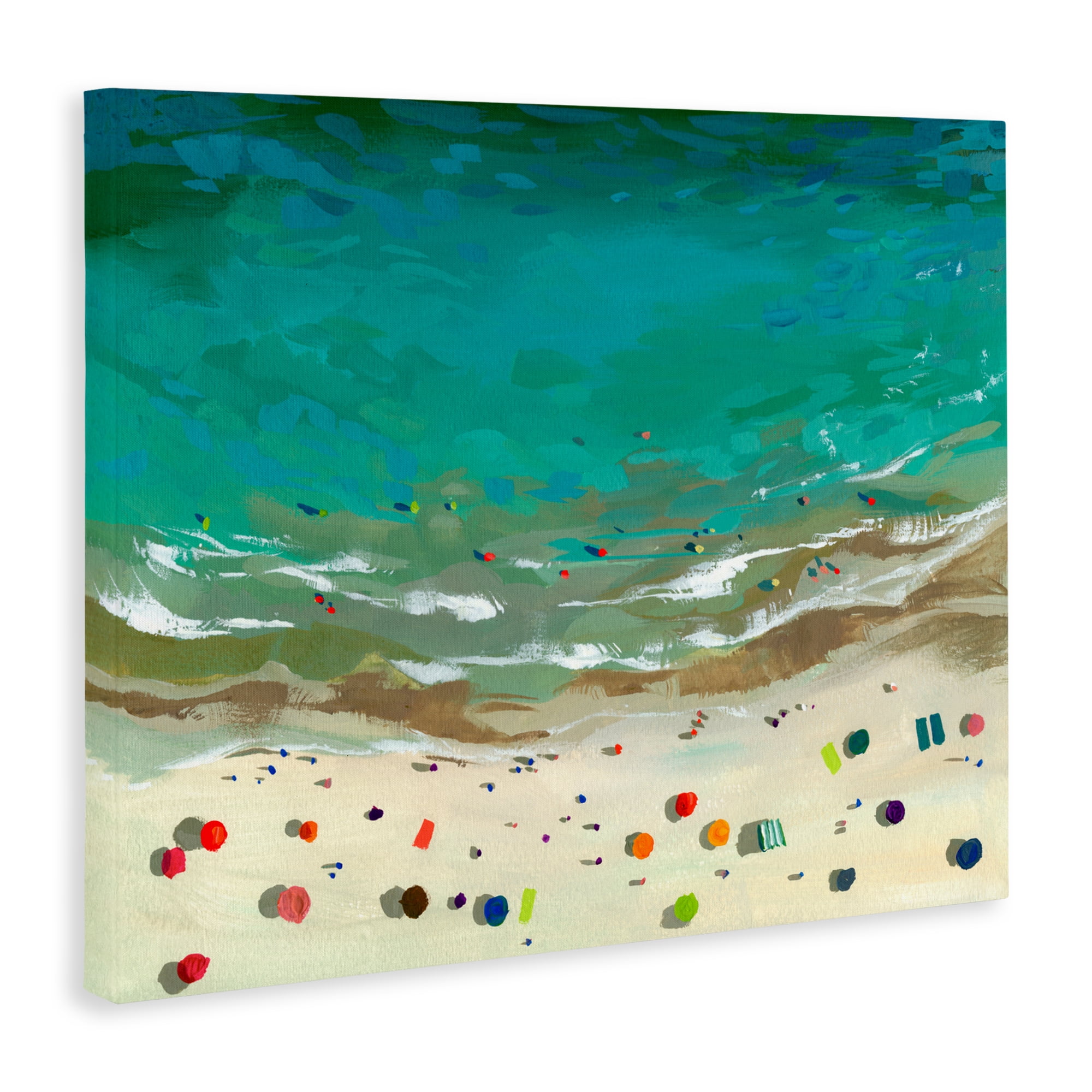 Stupell Industries Aerial Turquoise Shoreline Canvas Wall Art, design by Brook Page