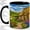Black, variant on Thatched Cottage Coffee Mug, Sheep Meadow Art, Countryside Tea Sips at Home
