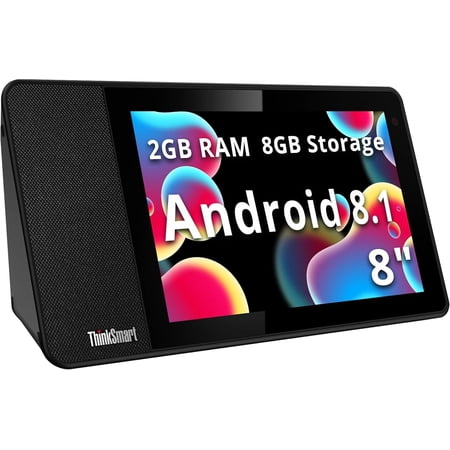 Lenovo ThinkSmart View Tablet for Microsoft Teams, 8" HD IPS Touchscreen Display, Qualcomm Snapdragon 624 Processor, 2GB LPDDR3, 8GB eMMC, 5MP Camera, Wi-Fi 5, Android, Business Black