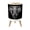 Color 1, variant on Small Trash Can with Lid Boho earthy Fish Seaweed Coral Shell ocean Marine life 1.8 Gallon Dog Proof Trash Can Round Garbage Can Waste Bin Wastebasket for Bathroom Bedroom Living Room