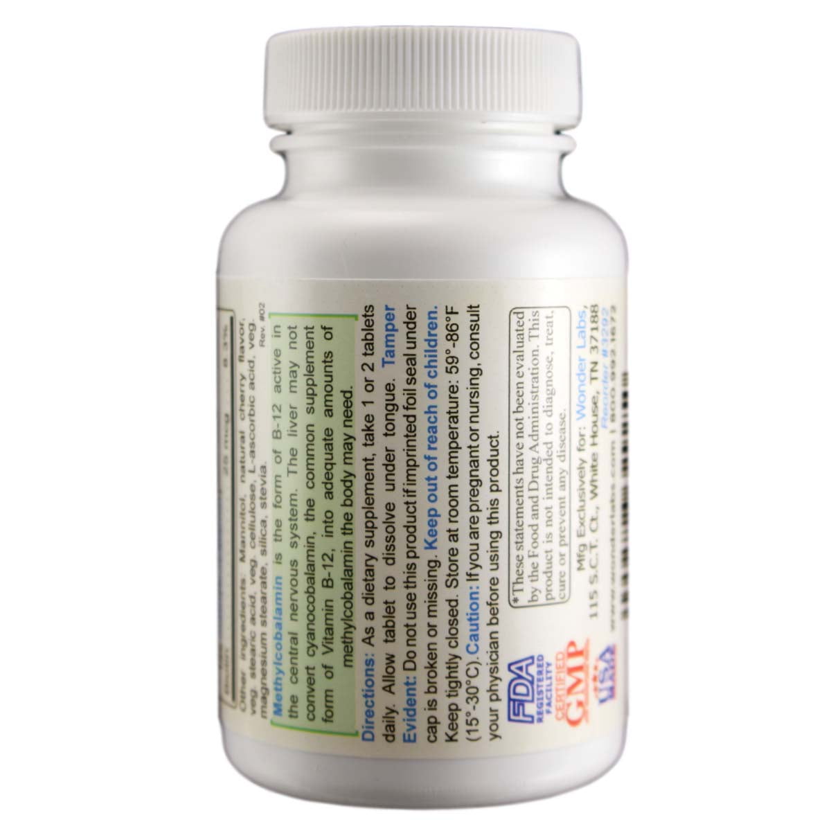 Sublingual Vitamin B12 (1000 mcg), B6 (5mg), Folic Acid(400 mcg) & Biotin (25mcg) - Formulated with Methylcobalamin Vitamin B-12 (100 Tablets)