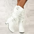 thumbnail image 5 of Bottes Hautes Rétro pour Femmes, Chaussures à Talon Conique, Chaussures d'Hiver à Talon Haut Élégantes pour le Confort et la Mode, 5 of 5