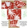 thumbnail image 4 of HAPPY BAY Men's Hawaiian Shirts Short Sleeve Button Down Shirt Men's Party Shirts Casual Holiday Summer Tropical Island Shirts for Men Funny XL Sea Shore, Red, 4 of 4