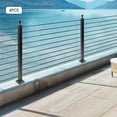 thumbnail image 2 of Miumaeov Cable Railing Post 36"x2"x2" Adjustable Top Level drilled Post Level Line Post Top Mount Stainless Steel Black Finish Wood Concrete Level Deck (4Pc), 2 of 15