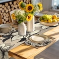 thumbnail image 4 of Black Floral Round 15 Inch Placemats Set of 2, Vintage Khaki Floral Retrp Plant Leaf HeatResistant Non Slip Place Mats for Dining Table, Wipeable Braided Kitchen Table Mats for Housewarming, 4 of 9