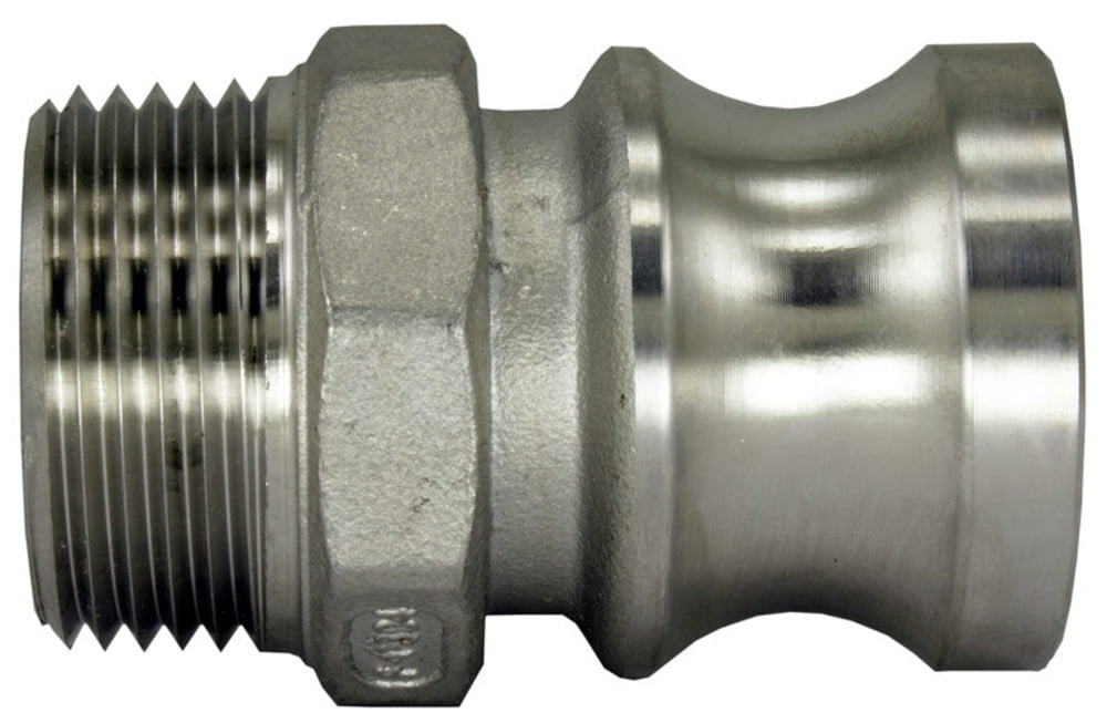 304 Stainless Steel CamandGroove Pipe Fitting Adapter 11/4" Cam Lock