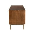 thumbnail image 4 of Pemberly Row Solid Wood with Natural Woven Cane TV Stand in Walnut, 4 of 5