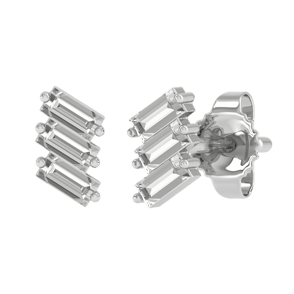 0.15 Carat Diamond Stud Earrings in 14K White Gold