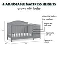 thumbnail image 4 of DaVinci Charlie 4-in-1 Convertible Crib and Changer Combo in Grey, 4 of 16