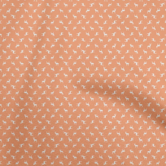 oneOone Viscose Chiffon Dark Peach Fabric Animal Quilting Supplies Print Sewing Fabric By The Yard 42 Inch Wide
