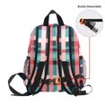 thumbnail image 5 of FORMRS School Backpack with Front Zippered Pocket 12" Student Travel Daypack, Red Teal Stripes, 5 of 6