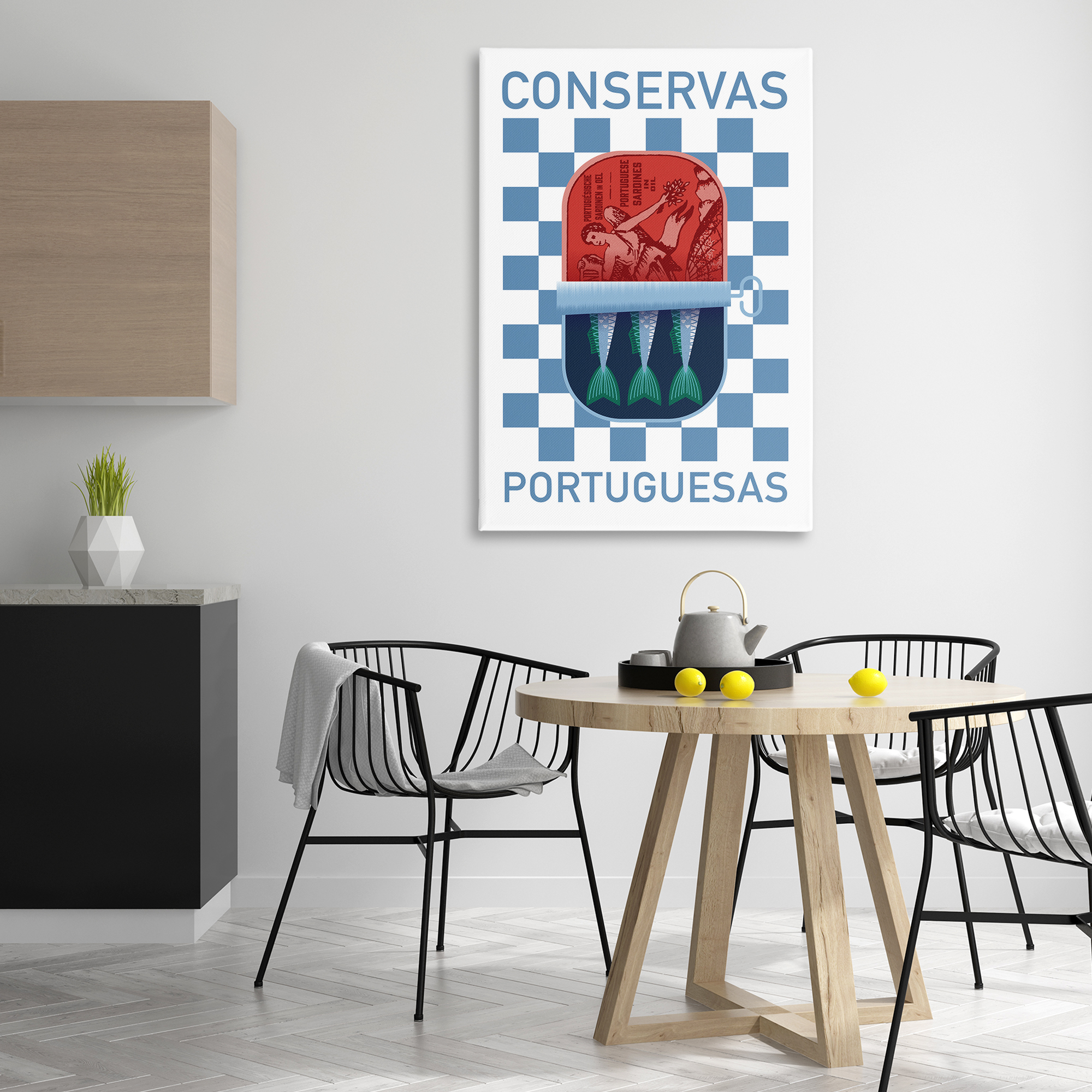 Stupell Industries Portuguese Canned Fish Food & Beverage Painting Gallery Wrapped Canvas Art Print Wall Art, 30 x 45