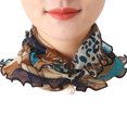 thumbnail image 4 of Neck Scarf Lightweight Soft Fake Pearl Pendant Circle Scarf Head Wrap Scarf, 4 of 6