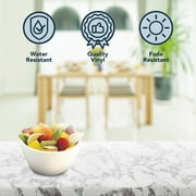 Instant Granite Countertop Vinyl Laminate Sheet | Peel & Stick | Durable Self-Adhesive Paper Roll Resists Heat, Stains, Water | Kitchen & Bath | 36” x 72” (3 x 6) | Marble Design | Gray