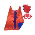 thumbnail image 1 of Capa de Cosplay de dinosaurios con guantes perfecl para fiesta de Disfraces rojo y azul, 1 of 8