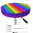 thumbnail image 4 of Daiia Colorful Glitter Rainbow Stool Covers Round,Round Bar Stool Covers Waterproof Bar Chair Covers Washable Stool Cushion Slipcover for 12-14 Inch Chair-, 4 of 7