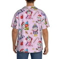 thumbnail image 3 of Sikiie Christmas Unicorns Men's Wrinkle Free Untucked Cuban Shirt Business Casual Button Down Shirts Short Sleeve ShirtX-Large, 3 of 5