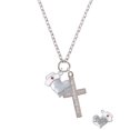 thumbnail image 2 of Delight Jewelry Silvertone Nurse's Prayer Heart - Healing Hand Everlasting Love Engraved Cross Zoey Necklace, 28", 2 of 4