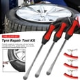thumbnail image 4 of Tire Spoons Lever Tool Set, Steel Professional Changing Removal Kit with 1 Portable Bag + 3 2 Rim Protectors, Repair for Motorcycle, Dirt Bike, Lawn Mower (Red) Red -, 4 of 6