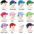 thumbnail image 2 of Solid Color Brim Sunshade Hats Outdoor Head Scarf Sun Hat Muslim Hijab Turban Hat Sun Visor Caps RED, 2 of 8