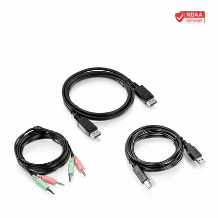 UPC: 0710931170184 | TRENDnet TK-CP06 6 ft.DisplayPort USB and Audio KVM Cable Kit