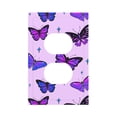 thumbnail image 1 of DouZhe 1-Gang Duplex Outlet Cover, Butterfly Purple Star Decorative Wall Plates, 1 of 7