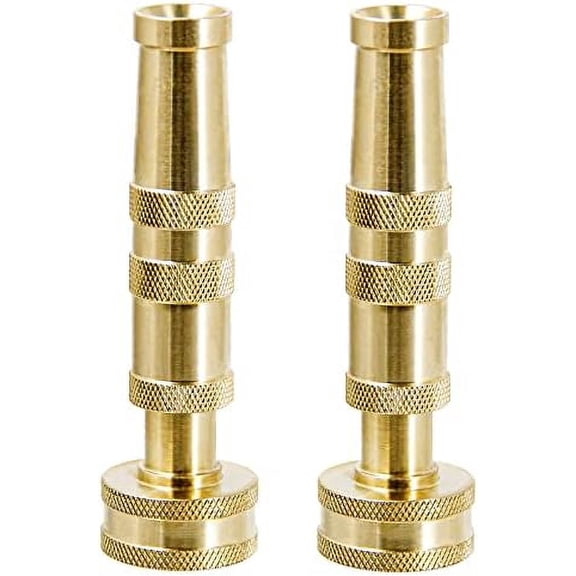 Star Heavy-Duty Brass Adjustable Twist Hose Nozzle, Garden Hose Nozzle, Hose Sprayer Nozzle, 2 Pack, TWIS3432 *Nozzle Twist