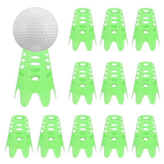 Uxcell Golf Simulator Tees [12PCS] - Plastic Golf Tees Use for Driving Range & Winter Turf  - [Green - 1.77 IN]