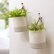 thumbnail image 4 of Paquete de 2 cestas colgantes de yute, 7,87 x 7 pulgadas, cesta de cuerda colgante de helecho tejido pequeño, cesta de flores, plantas, cesta de pared, juego de decoración bohemio Adepaton LRWJ681-4, 4 of 7