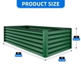 thumbnail image 5 of Dextrus 8x4x3ft Galvanized Metal Raised Garden Bed with Gloves, Support Rod & Rubber Edge for Outdoor Plants Veggies, Green, 5 of 6