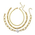 thumbnail image 2 of Up to 65% Off Gold Three-layer Chain Diamond Pearl Foot Chain,Minority Design Sense Necklace Rings Earring Jewelry on Clearance, 2 of 5