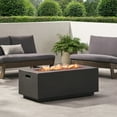 thumbnail image 2 of Hearth Outdoor 40,000 BTU Lightweight Concrete Rectangular Fire Pit (No Tank Holder), Dark Gray, 2 of 6