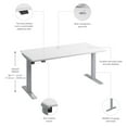 thumbnail image 3 of Move 40 Series 60W Height Adjustable Desk in White - Engineered Wood, 3 of 7