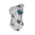 thumbnail image 5 of Wukai Turtle Chic One Shoulder Swimwear with Ruffle Design and Tummy Control Skirt: Fashionable, Supportive, Comfortable for Beach-X-Large, 5 of 7