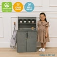 thumbnail image 6 of ECR4Kids Wooden Pretend Play Kitchen Storage Cupboard for Kids, Montessori Playset, Grey Wash, 6 of 9