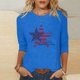 thumbnail image 2 of Camisetas de Manga Corta para las Mujeres Día de la Independencia Impreso Suelto Cuello Redondo Tee, Casual Y Blusas Festivas para las Mujeres Casual, 2 of 4