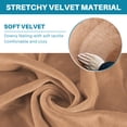 thumbnail image 3 of Topchances Large Size Velvet Ottoman Slipcover, Stretch Rectangle Footstools Covers, Foot Stool Soft Furniture Protector for Living Room, Bedroom, 3 of 7