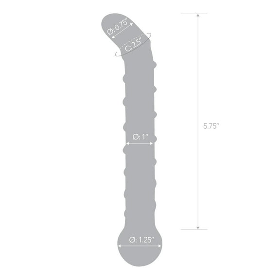 Mr Swirly 6.5 inches G-Spot Glass Dildo