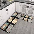 thumbnail image 3 of Vintage Puppy Yellow Pattern Style Kitchen Rug Non Skid Non-Slip, Absorbent Mats Set Of 2 for Sink Waterproof Runner Rug for Laundry Room,kitchen Rugs and Mats 17.7x24+17.7x48inch, 3 of 7