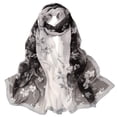 thumbnail image 2 of Certgust Hot Sales Scarfs for Women Large Silk Scarf Women Flower Print Long Soft Wrap Shawl Silk Scarves Women Black, 2 of 5