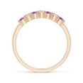thumbnail image 2 of ANGARA Natural 0.24 Ct. Amethyst with Diamond Non Eternity Stackable Ring in 14K Rose Gold for Women (Ring Size: 12), 2 of 9