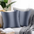 thumbnail image 2 of Navy Blue Ombre Throw Pillow Covers 16x16 Inch Set of 2, Farmhouse Blue Gradient Modern Art Waterproof Outdoor Pillow Covers, Decorative Cushion Pillowcases for Couch, Sofa, Bed, Garden, Patio, 2 of 9