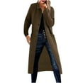 thumbnail image 2 of AOOCHASLIY 2023 Women Winter Coat Women's Medium Length Cardigan Single Breasted Knit Pocket Cardigan Sweater Jacket Women, 2 of 5