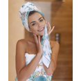 thumbnail image 7 of Teal Blue Coastal Towel Set of 3, Soft Microfiber Bath Towels, Hand Towel, Washcloths, Summer Beach Starfish Shell Coral Nautical Quick-Dry Absorbent Towels for Bathroom Kitchen Hotel Beach Gym Spa, 7 of 7