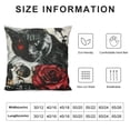 thumbnail image 5 of SHANXI Skull and Pillow Covers Hallowmas Thanksgiving Farmhouse Outdoor Cat Lovers Room Throw Pillowcase Flannel Sofa Couch Decorative Cushion Case 20x20in, 5 of 5