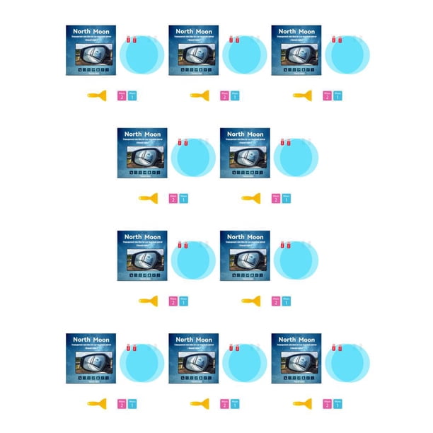 Speravity 1 par de películas para retrovisor de automóvil, portátiles, transparentes, universales, impermeables, para motocicleta, camión, espejo Redondo 10piezas Speravity CBP449033