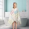 thumbnail image 6 of Pioneer Flower Floral Print Pattern Hooded Bath Towel，50"x30" for Ages 3 To 12 Kids, Quick Dry Lightweight Soft Microfiber Hood Beach Towel Cover Up for Kids, 6 of 7
