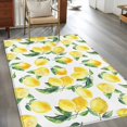 thumbnail image 3 of Summer Fruit Washable Area Rug 2.7 x 5 ft Watercolor Yellow Lemon Rustic Farmhouse, Soft Non Slip Rugs Stain Repellent Indoor Felt Carpet for Living Dining Room Bedroom Home Office, 3 of 9