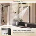 thumbnail image 4 of Keonjinn Metal Black Bathroom Mirror 30 x 36 inch Frame Rectangle Black Vanity Mirror Over Sink, Modern Wall Mounted Mirror, 4 of 7